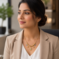 Gold-Plated Sun & Tree of Life Charm Necklace with Turquoise Accents