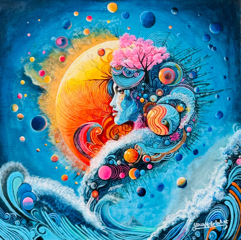 Merging with the Universe Size: 80/80cm. Original Art Work.