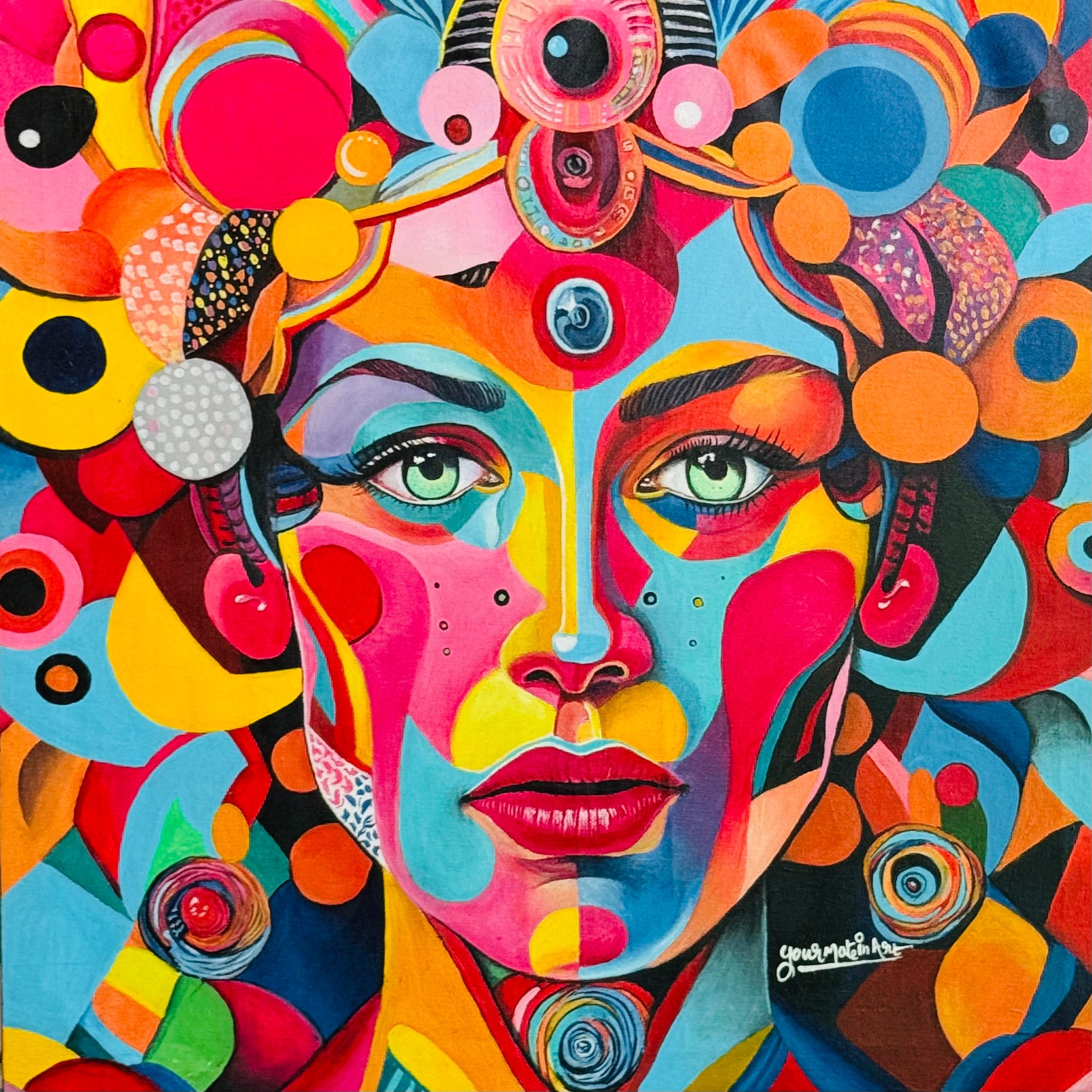 Kaleidoscope Queen. Size: 80/80cm Original Art Work